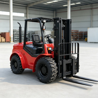 Chariot élévateur tout-terrain 4x4 4WD Diesel Kubota Isuzu Euro 5, moteur tout-terrain, chariot élévateur agricole 3,5 tonnes CE ISO, 8m
