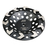 JDK Meule diamantée à liant résine de 7 pouces en forme de coupelle pour polissage de béton, ébavurage et application en aluminium