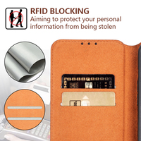 Pour étui en cuir véritable portefeuille de blocage RFID couverture en cuir pour iPhone 13 Pro Max pour iPhone 14 portefeuille étui de paquet de cartes