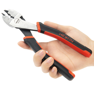 Điện thợ điện Công cụ 8 "55 # Thép Carbon xử lý nhiệt bề mặt đánh bóng TPR bi-màu xử lý dây crimping plier - Product Image 2