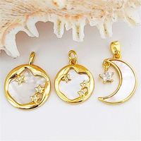 Classique pierre naturelle mère perle pendentif pour femmes plaqué or goutte d'eau forme lunette réglage blanc coquille bijoux breloques