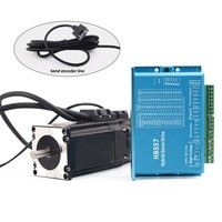 Kit Motor Stepper Loop Tertutup dengan Rem NEMA 23 57mm NEMA 34 86mm 2.2N.m 3N.m 4N.m 8.5N.m 12N.m + Driver Layar Digital HBS86H
