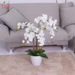 JIAWEI Artificial Plant pared de flores artificiales White Roses Promotional For Decoration Baby Breath Flower Artificial