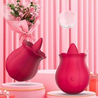 10-Gang Rosen-Sexspielzeug Zungen-Leckvibrator Oral-Nippel-Klitoris-Stimulator Massagegerät Erwachsenen-Sexspielzeug für Frauen