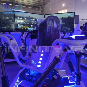 Équipement <span class=keywords><strong>Vr</strong></span>/<span class=keywords><strong>Ar</strong></span>/<span class=keywords><strong>Mr</strong></span> Jeux de parc d'attractions Simulateur de voiture de course 9D Jeu d'arcade à 3 écrans Simulateur de course 6Dof Machine de conduite - Product Image 1