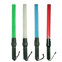 Bâton de signalisation routière rechargeable rouge, vert, bleu, clignotant, en plastique, avec lumière LED électrique