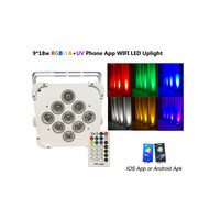 MAKY MQ-G117-luz led para dj, ktv, discoteca y espectáculo, 9x18w, 6 en 1, inalámbrica, dmx, rgbwa, uv