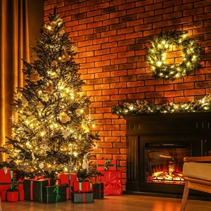 8 Mode <span class=keywords><strong>LED</strong></span> Arbre De Noël Éclairage Étanche Annulaire Blanc Chaud Arbre De Noël Lumières Guirlandes pour Fête De Mariage Jardin Décor - Product Image 2