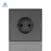 Interrupteur mural de haute qualité, norme européenne, couleur grise, prise allemande, certifié CE, spécifications européennes, interrupteur 16A 250V pour bureau