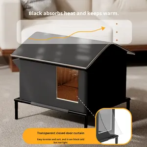 Cuccia Coibentata per Cani e Gatti Randagi per Tutte le Stagioni, Rifugio Invernale da Esterno <span class=keywords><strong>Extra</strong></span> <span class=keywords><strong>Large</strong></span> con Design Impermeabile - Product Image 3