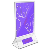 Porte-cartes en acrylique double face personnalisé en gros pour les cadeaux d'affaires et promotionnels