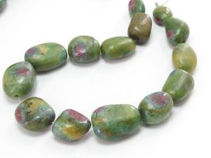 ลูกปัดหินฟุชไซต์สีชมพูขัดเงาขนาด 8 นิ้ว 13-20 มม. คริสตัลธรรมชาติสำหรับทำเครื่องประดับ รับรองโดยบุคคลที่สาม มีรูเจาะ - Product Image 2