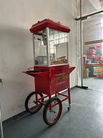 Machine à Popcorn Électrique Professionnelle en Acier Inoxydable, Capacité 6/8oz, Usage Commercial, Production de Popcorn au Chocolat/Caramel, Garantie 1 An