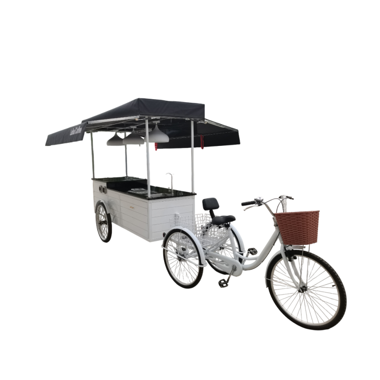2025 Burger Bike Cart Stainless Steel Electric Food Truck