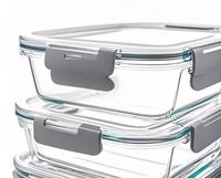 10 paquets de 30 oz en verre borosilicaté hermétique pour la préparation des repas couvercles en bambou sans BPA chauffants écologiques pour le stockage des aliments