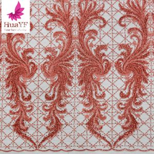 <span class=keywords><strong>Haut</strong></span> de gamme africain lourd 3d perlé paillettes <span class=keywords><strong>dentelle</strong></span> haute qualité broderie <span class=keywords><strong>dentelle</strong></span> robe tissu pour 5 Yards Aso Ebi HY1352-6 - Product Image 2