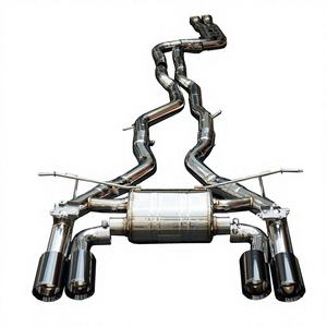 Échappement Catback Vortex SS304 pour BMW M2 F87 N55 3.0T 2014-2018 Système Valvetronic avec embouts quadruples noirs brillants Performance - Product Image 1