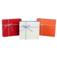 Boîtes cadeaux bicolores avec nœud en coton, boîte d'emballage séparée avec couvercle et base multicolores pour bijoux, cosmétiques, cadeaux de mariage