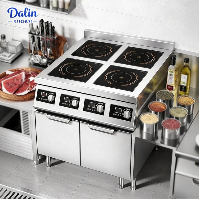 Commercial 4 Burner Induction Cooker Induction Hob Tabletop Portable Electric Stove High Efficiency Cooking Range