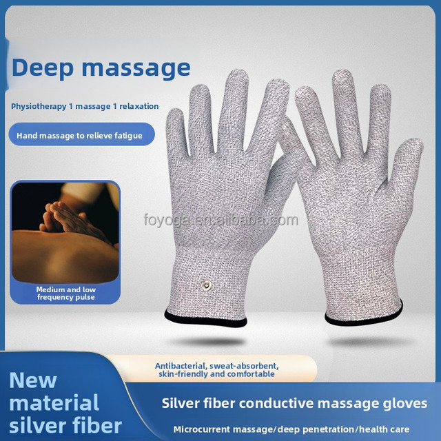 Factory Wholesale Hand Tens Massage Gloves , Health Conductive Stimulation Tens Unit Gloves for Physiotherapy Hand Massage