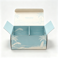 Boîte en carton ondulé à motif personnalisé, à fermeture automatique, robuste, imprimée en couleur, pour l'expédition de vêtements