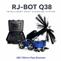 RJ-BOT 2026 Nouveau Robot de Nettoyage de Conduits d'Air Climatisé Télécommandé Q38 pour l'Inspection des Conduits de Ventilation CVC
