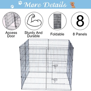 Recinto para perros de alambre de metal para exteriores, 8 paneles, jaulas para mascotas, conejera, gato, perro, Valla, corralito plegable para mascotas - Product Image 5