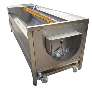 Rulo fırça dalga rulo elmas Spiral şaft havuç patates yıkama temizleme soyma makinesi otomatik gıda işleme makinesi
