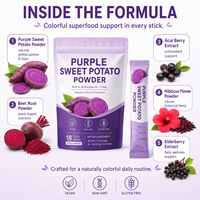 Poudre de Patate Douce Violette en Gros 2500mg avec 10mg de Resvératrol, Açaï, Baies de Sureau, Hibiscus et Anthocyanine – Superaliment Riche en Antioxydants en Vrac
