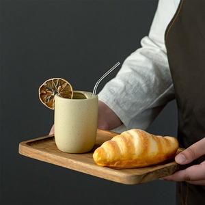 200ml Retro Coarse Pottery Handheld Ceramic Coffee <b>Cup</b> Minimalist Design Solid Color Office Home Use <b>Cup</b> - Product Image 4