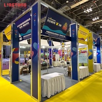 Stan Pameran Kain Tension Profil Aluminium Modular Portabel yang Dapat Disesuaikan, Perakitan Cepat untuk Pameran Dagang