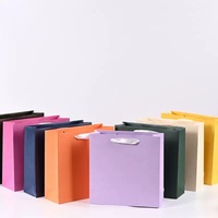 Tas Belanja Kertas dengan Pegangan Pita untuk Butik Pakaian, Perhiasan, dan Eceran dengan Logo