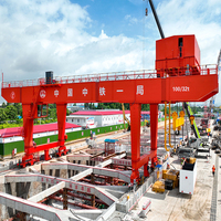 Grue de chantier naval à portique de 50 tonnes, montée sur rail, type à double poutre, portée de 60 m, certifiée CE ISO