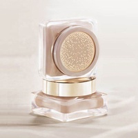 Vente en gros de poudre de base rose carrée de 13 grammes, contenant en forme de boîte pour poudre libre, emballage en verre, avec couvercle, pour cosmétiques