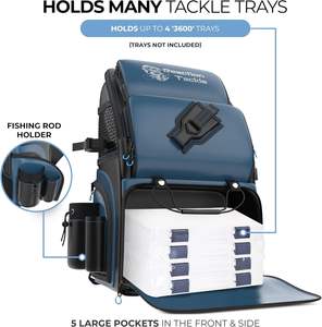 Sac à dos de pêche imperméable avec porte-canne, échantillon gratuit |   Compartiment principal submersible |   Sac à bandoulière flottant pour la pêche à la mouche - Product Image 2