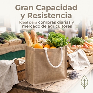 Bolsa de Yute Resistente para Actividades al Aire Libre, Diseño Práctico para Picnic y Paseos en la Playa, Personalizable con Marca - Product Image 3