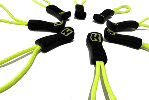 Corde à <span class=keywords><strong>fermeture</strong></span> <span class=keywords><strong>éclair</strong></span> avec logo personnalisé <span class=keywords><strong>de</strong></span> haute qualité en plastique dur avec motif rectangulaire d'extracteur vert vif - Product Image 3