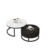 Bois divers matériaux haut marbre Texture fer forgé minimaliste bureau maison salon meubles Table basse de luxe