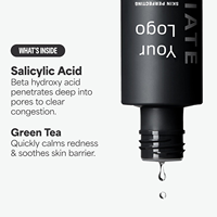 Sérum Exfoliant Liquide à 2% d'Acide Salicylique BHA Marque Blanche, Contrôle du Sébum, Désobstrue les Pores, Améliore les Points Noirs, Sérum Facial OEM ODM