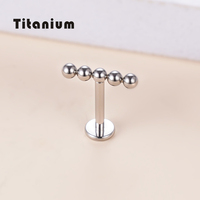 GZN G23 Perhiasan Tindik Badan, Perhiasan Tindik Tindik Bibir Berulir Internal, Perhiasan Barbel Tulang Rawan F136 Titanium Mode Punk
