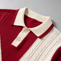 Fabricants sur mesure de chemises polo à manches courtes surdimensionnées de haute qualité pour hommes, pull polo jacquard pour hommes