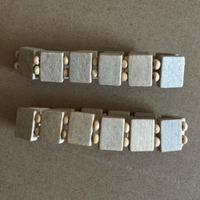 Bracelets extensibles en bois uni avec petits et grands panneaux, sans images, élastiques, religieux, petits panneaux en bois, bracelet catholique en bois