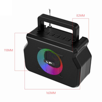 Tragbarer kabelloser 5.4-Lautsprecher mit RGB-Licht, Stereo-Woofer, 10W Ausgangsleistung, integriertem Mikrofon – Outdoor-Party-DJ-Lautsprecher mit FM/TF/USB
