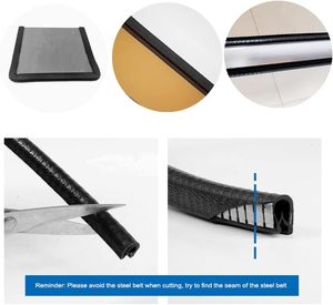 مخصص PVC مظهر جانبي مطاطي شريط اغلاق مدمج في ورق الفولاذ على شكل حرف U تشذيب حافة باب السيارة حافة الحراس حامي - Product Image 5