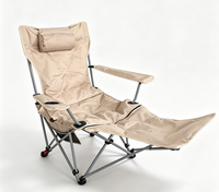 Chaise pliante inclinable légère et durable, rembourrée en coton, réglable sur quatre positions, mobilier d'extérieur moderne, camping, plage, pique-nique