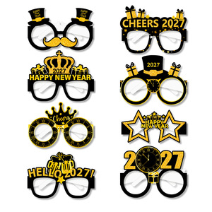8 Paires de Lunettes de Fête du Nouvel An 2027 – Lunettes en Papier Amusantes pour Accessoire Photo, Idéales pour le Réveillon du Nouvel An, Fournitures et Décorations de Fête - Product Image 1