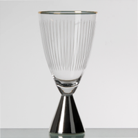 Chopes à bière en verre cristal plaqué or de luxe, design rayé, vaisselle alimentaire sécurisée pour fêtes, mariages et usage domestique