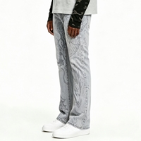 SOONREE Jeans personnalisés pour hommes, noirs, gothiques, brodés de dragons, style Y2K, streetwear, pantalons en denim, fabrication directe