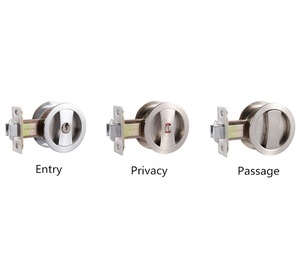 <span class=keywords><strong>Serrure</strong></span> de porte portable encastrée, accessoire dissimulé circulaire, à Double tour, pour ouverture coulissante - Product Image 6