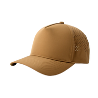Op maat gemaakte rubberen PVC patch logo petten waterdichte baseball caps op maat gemaakte lasergesneden geperforeerde performance sport golf touw pet